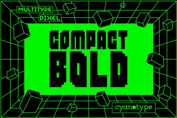 Designing with MultiType Pixel Compact Bold Typeface