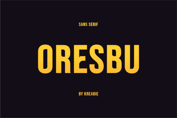 Oresbu: A Bold Display Font for Web Design