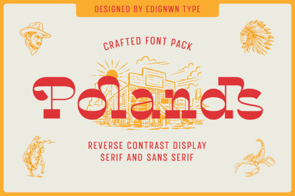 Polands: A Vintage Display Font for Creative Projects