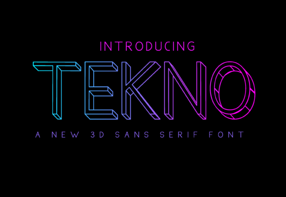 Tekno: The 3D Display Font for Modern Branding
