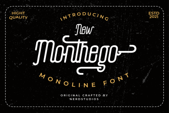 The Monthego: A Vintage Display Font for Creative Projects