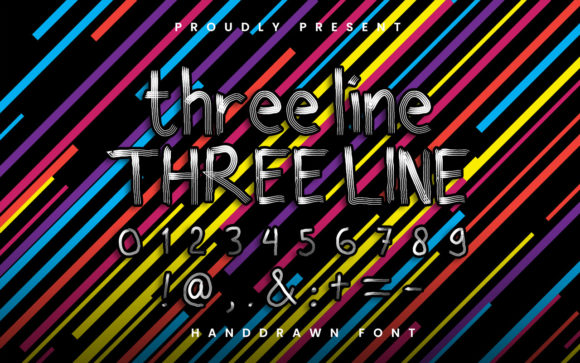 Three Line Font for Business Branding