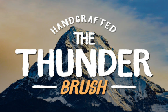 Thunder Brush: A Bold Display Font for Creative Projects