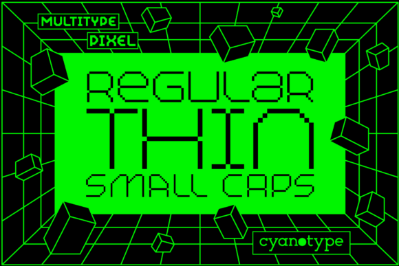 Upgrade Your Brand with MultiType Pixel Thin Typeface