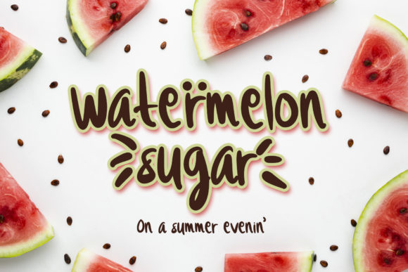 Watermelon Sugar Font for Handmade Labels and Cards